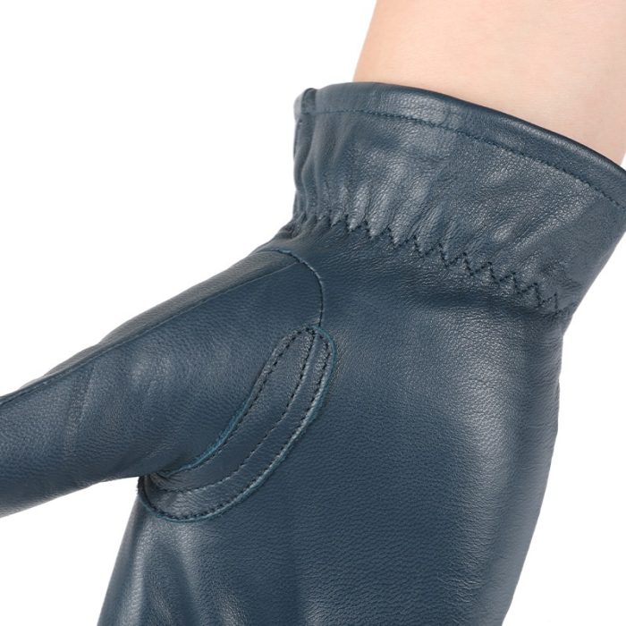 Men's windproof and warm leather pilot gloves - Image 3
