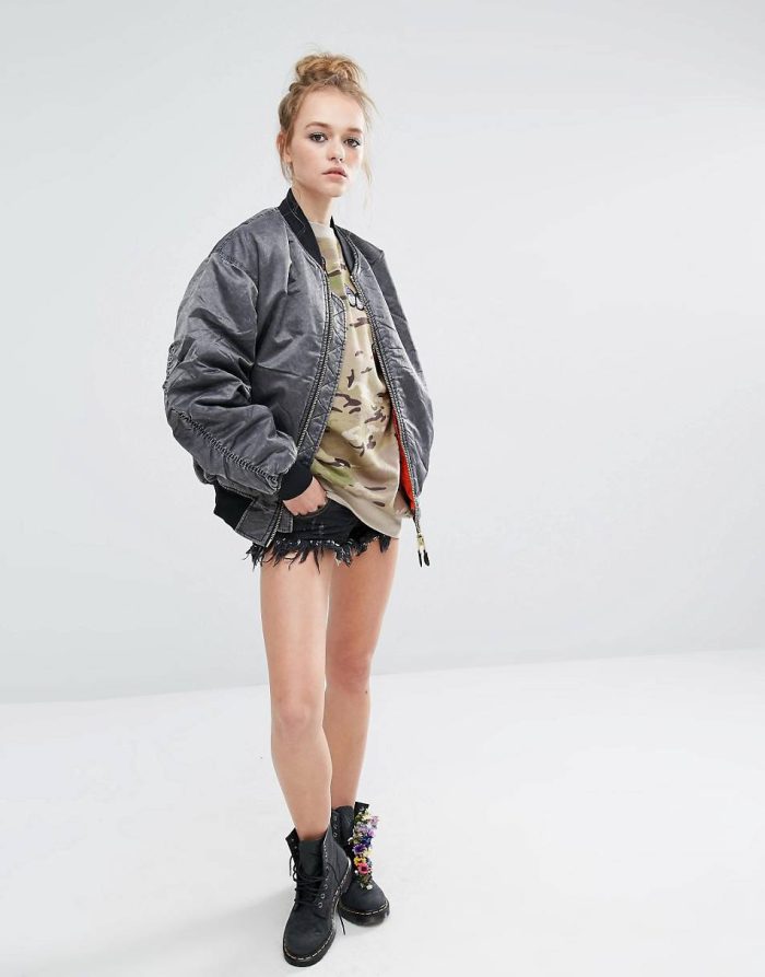 Tide brand washed old bomber jacket - Image 5