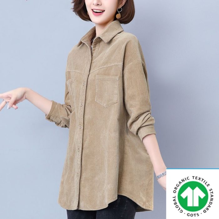 GOTS organic cotton certified corduroy shirt - Image 3