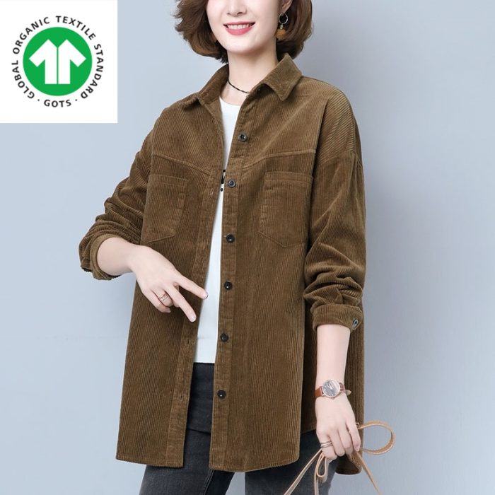 GOTS organic cotton certified corduroy shirt
