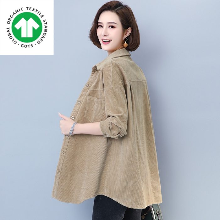 GOTS organic cotton certified corduroy shirt - Image 4