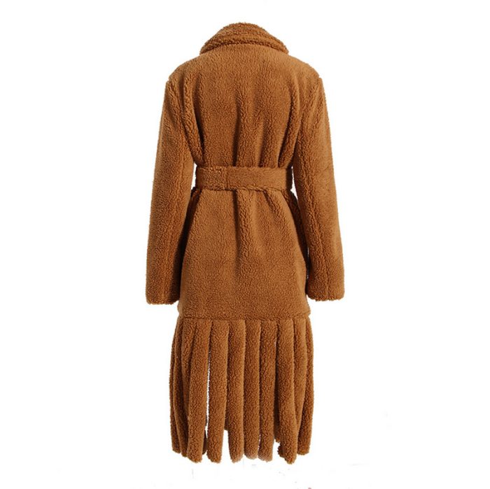 New Iceland fleece faux fur long coat - Image 2
