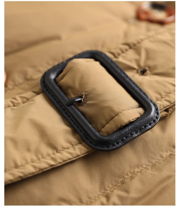 Women's long warm 90 white duck down jacket - Image 7