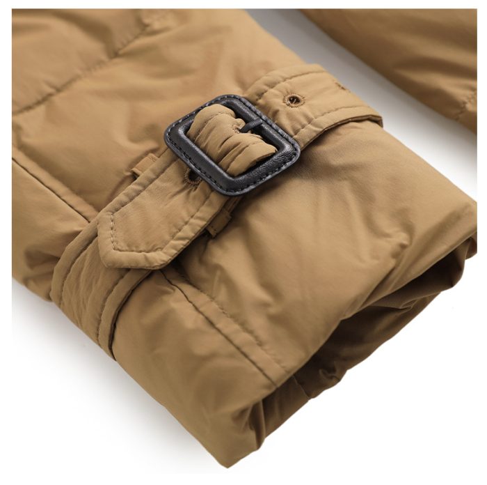 Women's long warm 90 white duck down jacket - Image 4