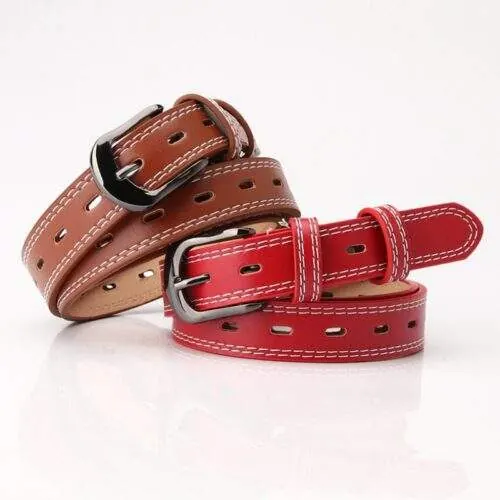 Double Stitch Hollow Belt – Fashion Decorative Belt - custom OEM apparel by TRANSION