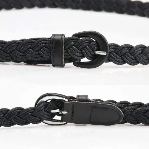 Vintage Wax Cord Woven Women’s Belt – Fashion Casual Belt - product detail image 3 by TRANSION