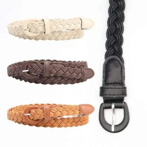 Vintage Wax Cord Woven Women’s Belt – Fashion Casual Belt - custom OEM apparel by TRANSION