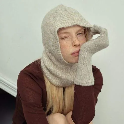 Wool Blend Knit Pull-On Beanie – Women Winter Hat - custom OEM apparel by TRANSION