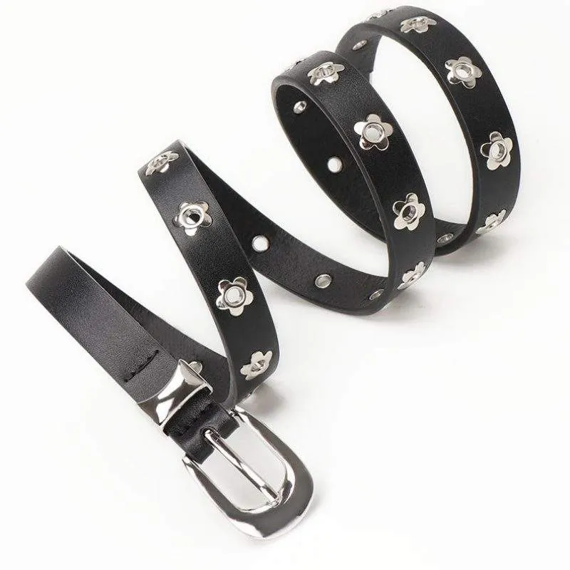 Vintage Grommet Women’s Belt – Stylish Fashion Belt - product detail image 2 by TRANSION