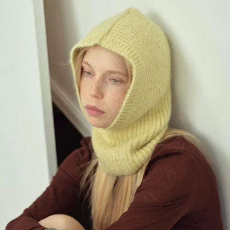 Wool Blend Knit Pull-On Beanie – Women Winter Hat - product detail image 1 by TRANSION