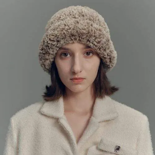 Gradient Faux Fur Winter Hat – Women Warm Plush Hat - custom OEM apparel by TRANSION