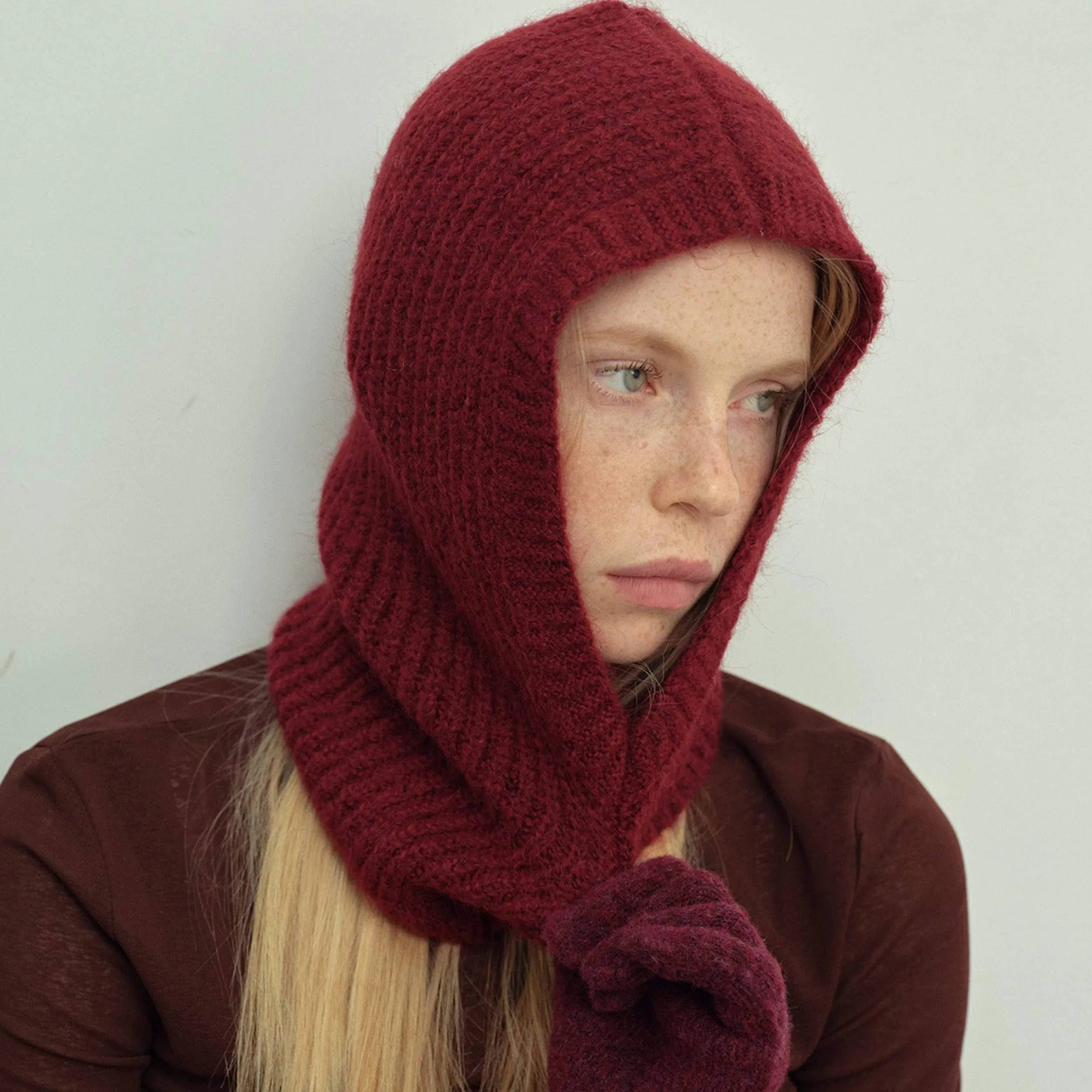 Wool Blend Knit Pull-On Beanie – Women Winter Hat - product detail image 3 by TRANSION