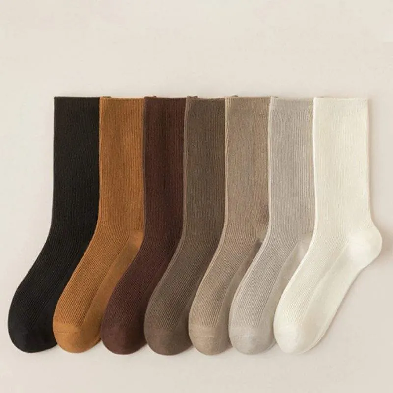 Winter Warm Cotton Crew Socks – Soft Breathable Mid-Calf Socks - custom OEM apparel by TRANSION