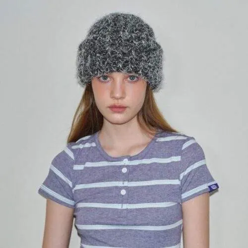Multi-Yarn Wool Blend Knit Beanie – Women Winter Colorful Hat - custom OEM apparel by TRANSION