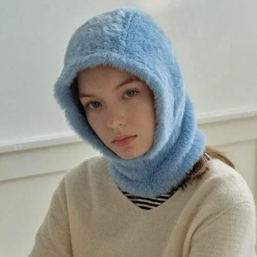 Solid Color Faux Mink Pull-On Knit Beanie – Women Winter Hat - custom OEM apparel by TRANSION