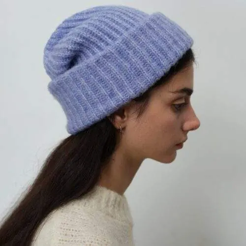 Winter Wool Blend Solid Knit Beanie Hat with Ear Flaps - custom OEM apparel by TRANSION