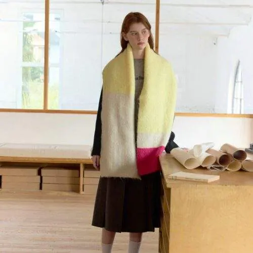 Wool Blend Colorblock Bright Neck Warmer – Cozy Winter Scarf for Women - custom OEM apparel by TRANSION