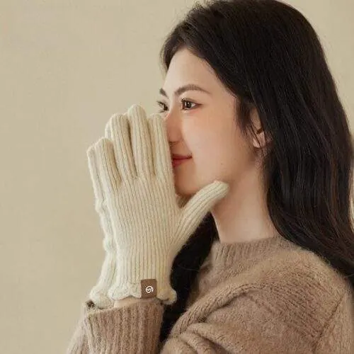 Women’s Fashion Lace Knit Gloves | Winter Warm Thick Soft Gloves - custom OEM apparel by TRANSION