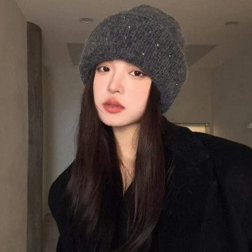 Autumn Winter Knit Slouchy Beanie | Casual Warm Hat for Women - product detail image 3 by TRANSION