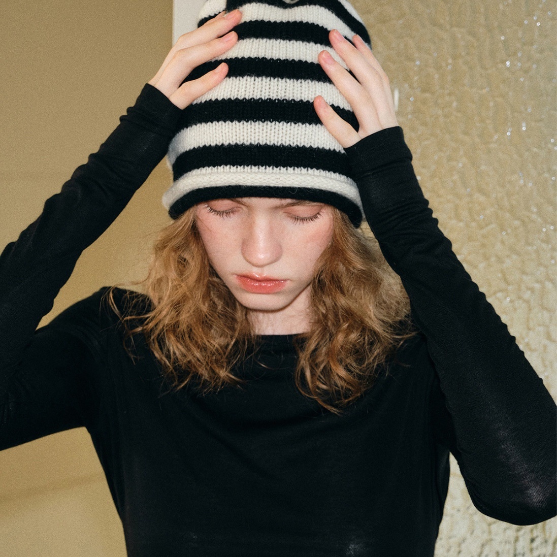 Wool Striped Knit Beanie – Warm & Versatile Autumn/Winter Hat - Image 4