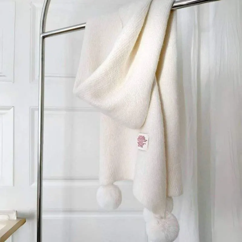 Faux Cashmere Thick Scarf – Warm and Versatile Winter Knit for Women - product detail image 1 by TRANSION
