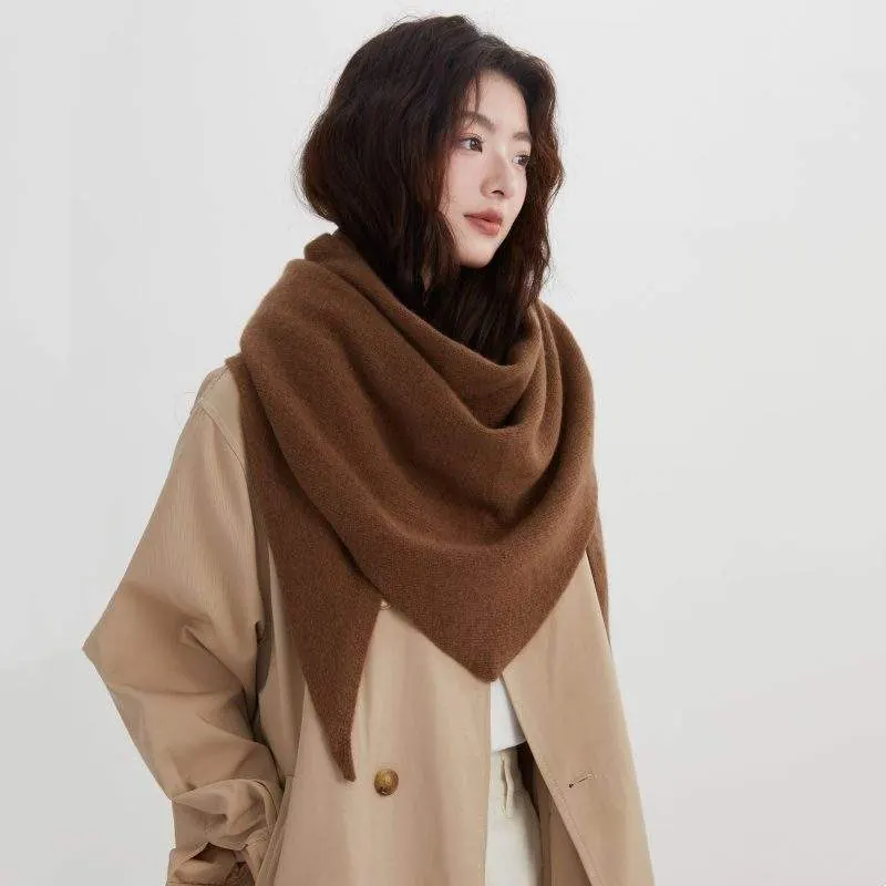 100% Wool Oversized Shawl for Women | Warm Winter Wrap & Scarf - product detail image 1 by TRANSION