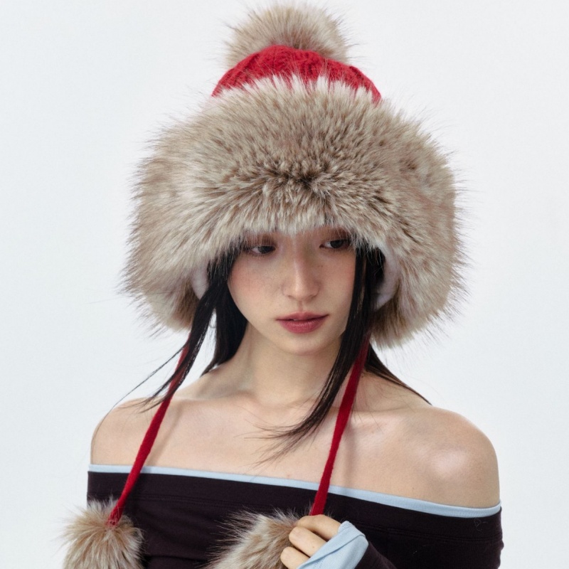 Winter Knit Hat with Pom-Pom & Furry Ear Flaps - Image 4