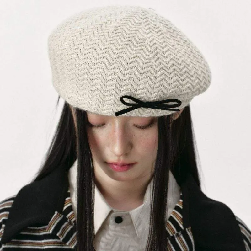 Autumn Winter Knit Beret for Women – Stylish & Versatile Warm Hat - product detail image 1 by TRANSION