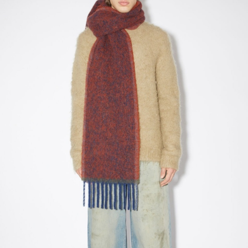 Solid Color Mohair Scarf – Thick Winter Warm Scarf for Women - Image 2