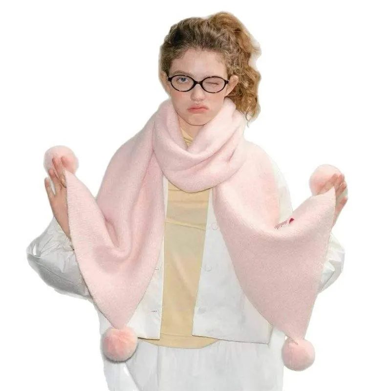 Faux Cashmere Thick Scarf – Warm and Versatile Winter Knit for Women - product detail image 2 by TRANSION