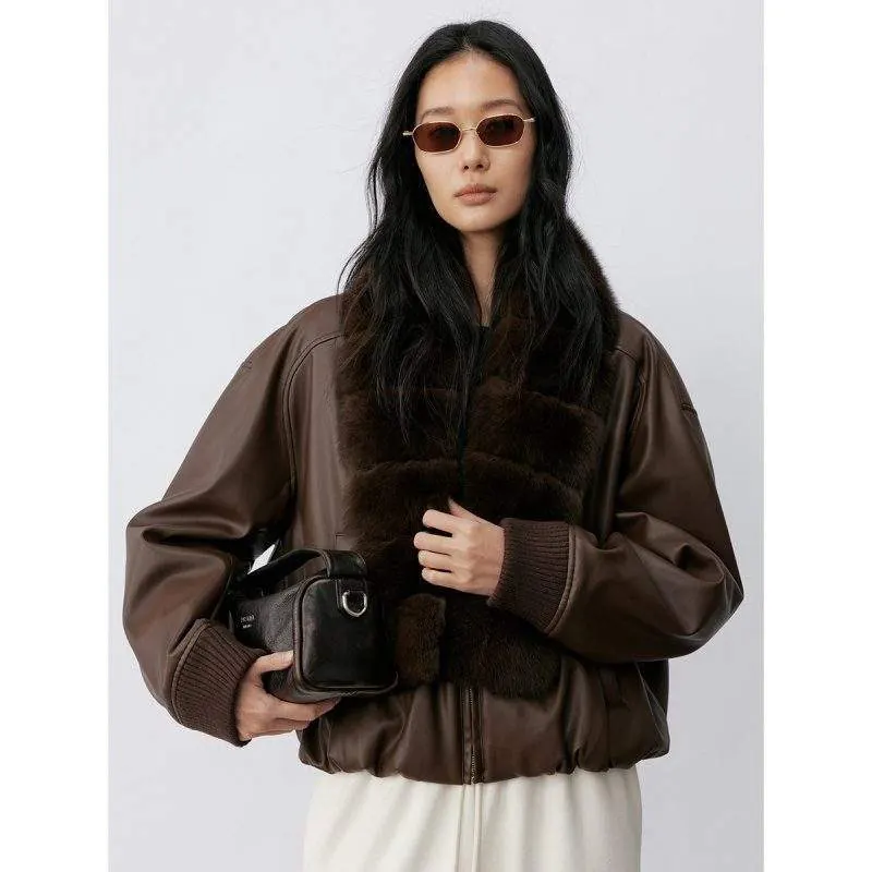 Women’s Faux Fur Winter Neck Warmer – Windproof Thick Plush Scarf - product detail image 2 by TRANSION