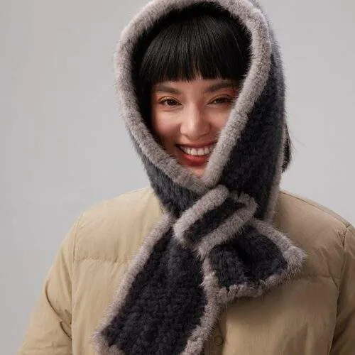 Women’s Winter Mink Fur Scarf | Warm Neck Warmer Collar | Luxury Soft Fur Wrap - custom OEM apparel by TRANSION