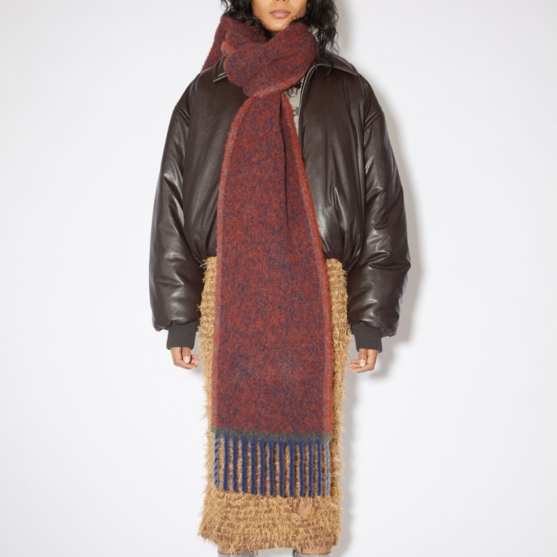 Solid Color Mohair Scarf – Thick Winter Warm Scarf for Women