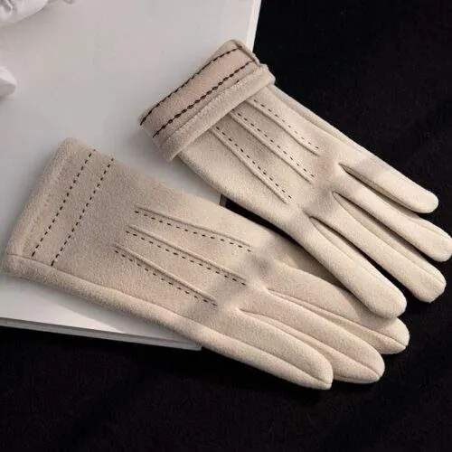 Thick Fleece-Lined Thermal Gloves with Touchscreen – Women’s Warm Winter Gloves - custom OEM apparel by TRANSION