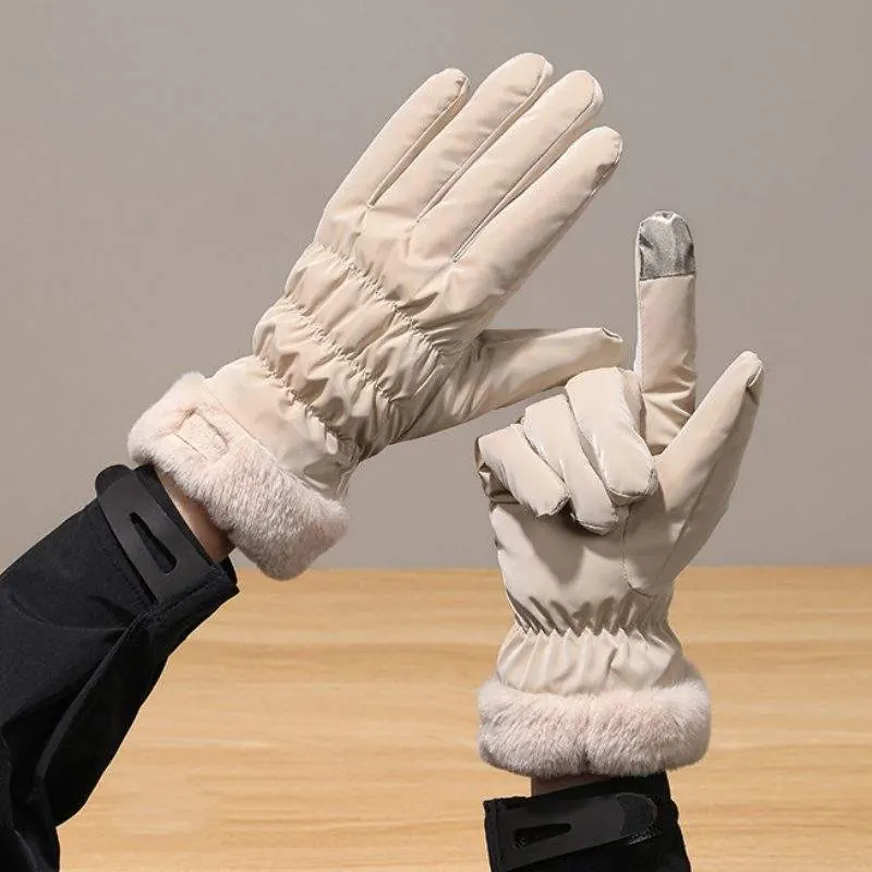 Winter Thermal Fashion Gloves | Waterproof Windproof Fleece-Lined Thick Gloves - product detail image 2 by TRANSION