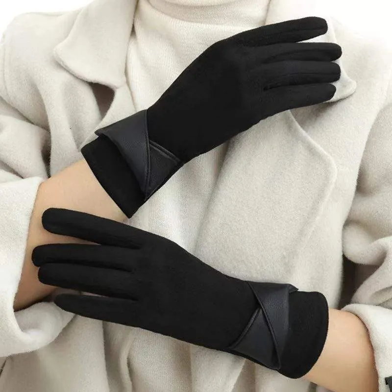 Women’s Thermal Velour Gloves – Fleece-Lined, Thick, Windproof Winter Gloves - product detail image 2 by TRANSION