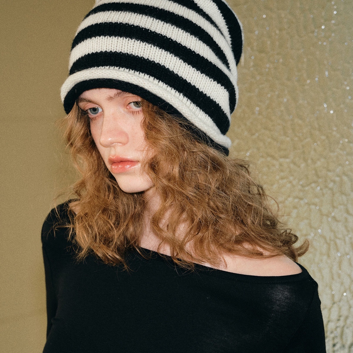 Wool Striped Knit Beanie – Warm & Versatile Autumn/Winter Hat - Image 3