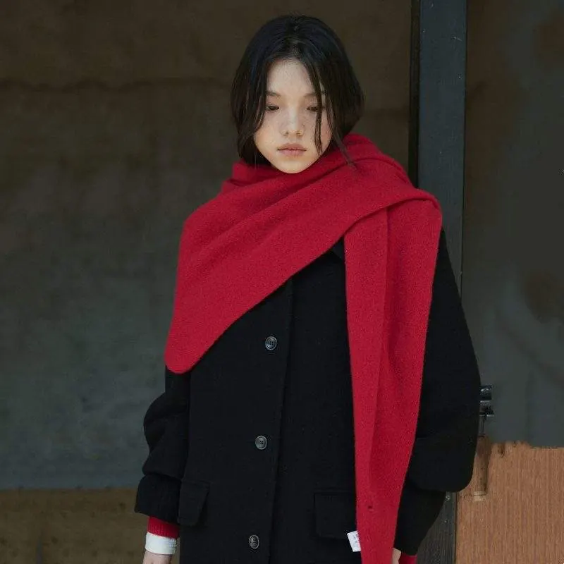 Fluffy Soft Wool Scarf | Warm Winter Wool Neck Scarf for Women - custom OEM apparel by TRANSION