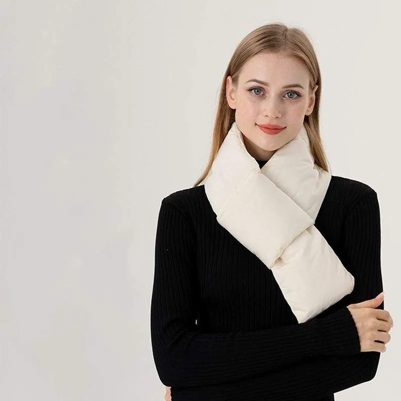 Women's Winter Down Scarf – Lightweight Warm Windproof Neck Warmer - custom OEM apparel by TRANSION