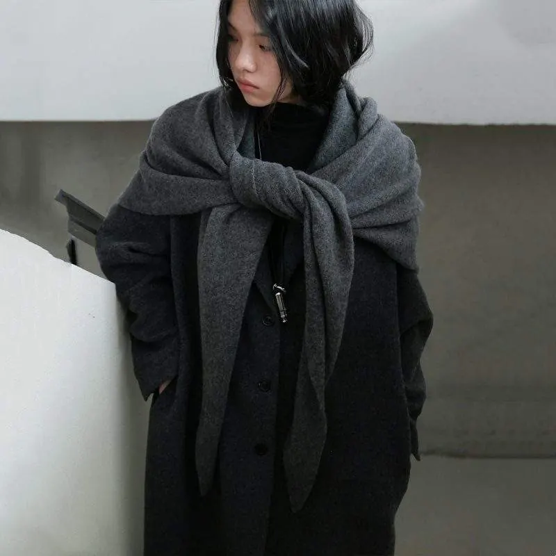 Fluffy Soft Wool Scarf | Warm Winter Wool Neck Scarf for Women - product detail image 2 by TRANSION