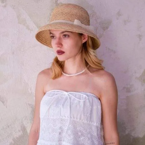 Women’s Raffia Straw Bucket Hat – Handwoven Sun Protection Summer Hat - custom OEM apparel by TRANSION