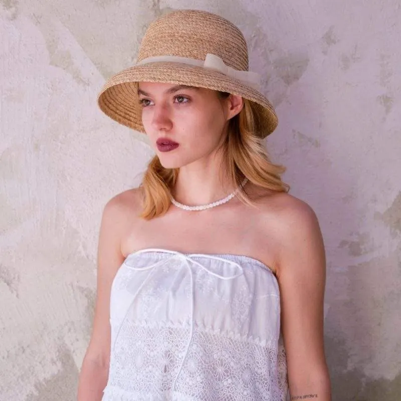 Women’s Raffia Straw Bucket Hat – Handwoven Sun Protection Summer Hat - custom OEM apparel by TRANSION