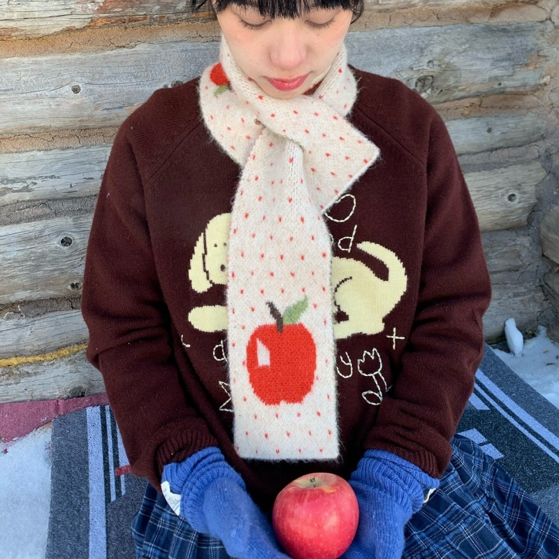 Cross Knit Neck Warmer – Winter Knit Scarf for Women, Cozy & Versatile