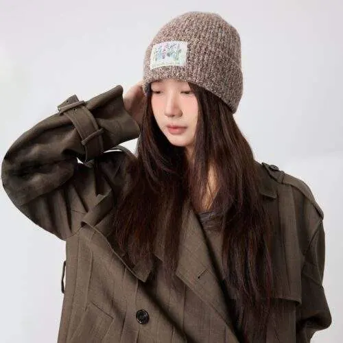 Thick Knit Beanie with Ear Coverage – Warm Winter Wool Hat - product detail image 3 by TRANSION