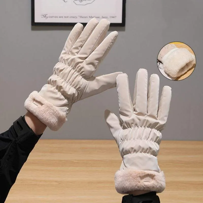 Winter Thermal Fashion Gloves | Waterproof Windproof Fleece-Lined Thick Gloves - product detail image 3 by TRANSION