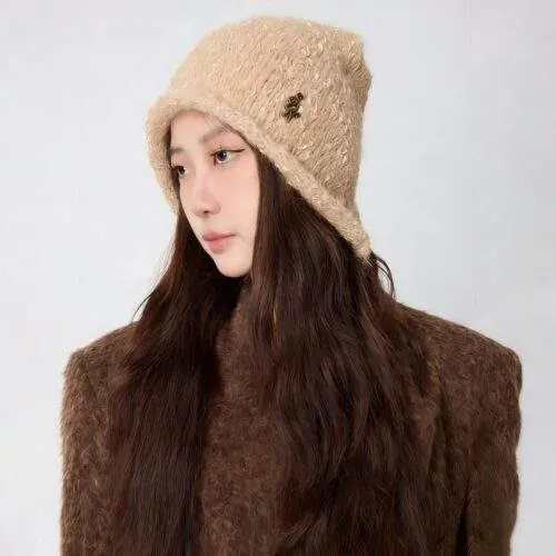 Wool Knit Beanie – Warm Fall Winter Hat - product detail image 3 by TRANSION