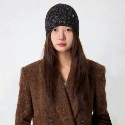 Sequin Knit Beanie Hat Fashionable & Warm for Winter - custom OEM apparel by TRANSION