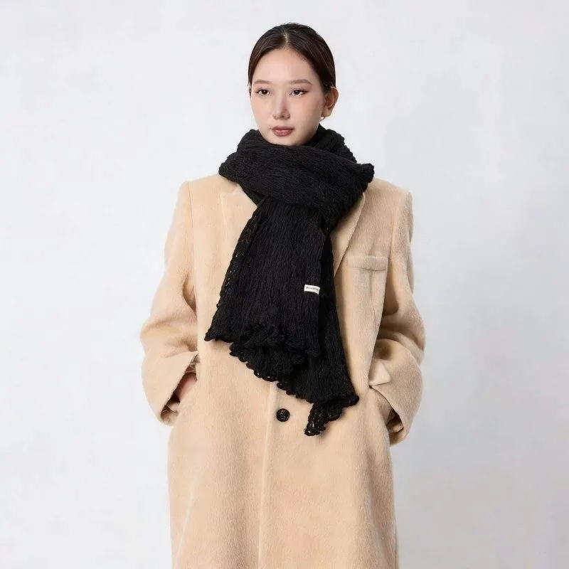 Women’s Knit Wool Scarf Neck Warmer Warm & Minimalist - product detail image 3 by TRANSION