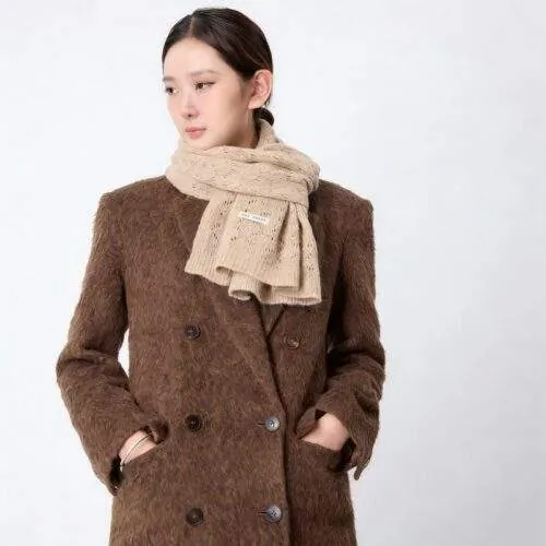 Knit Openwork Scarf Comfortable & Stylish for Fall Winter - product detail image 3 by TRANSION