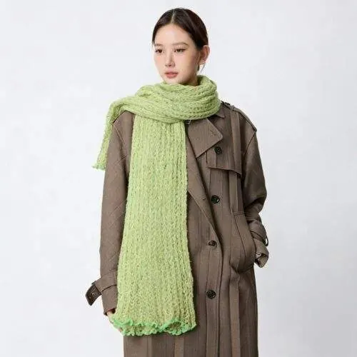 Women’s Knit Wool Scarf Neck Warmer Warm & Minimalist - custom OEM apparel by TRANSION